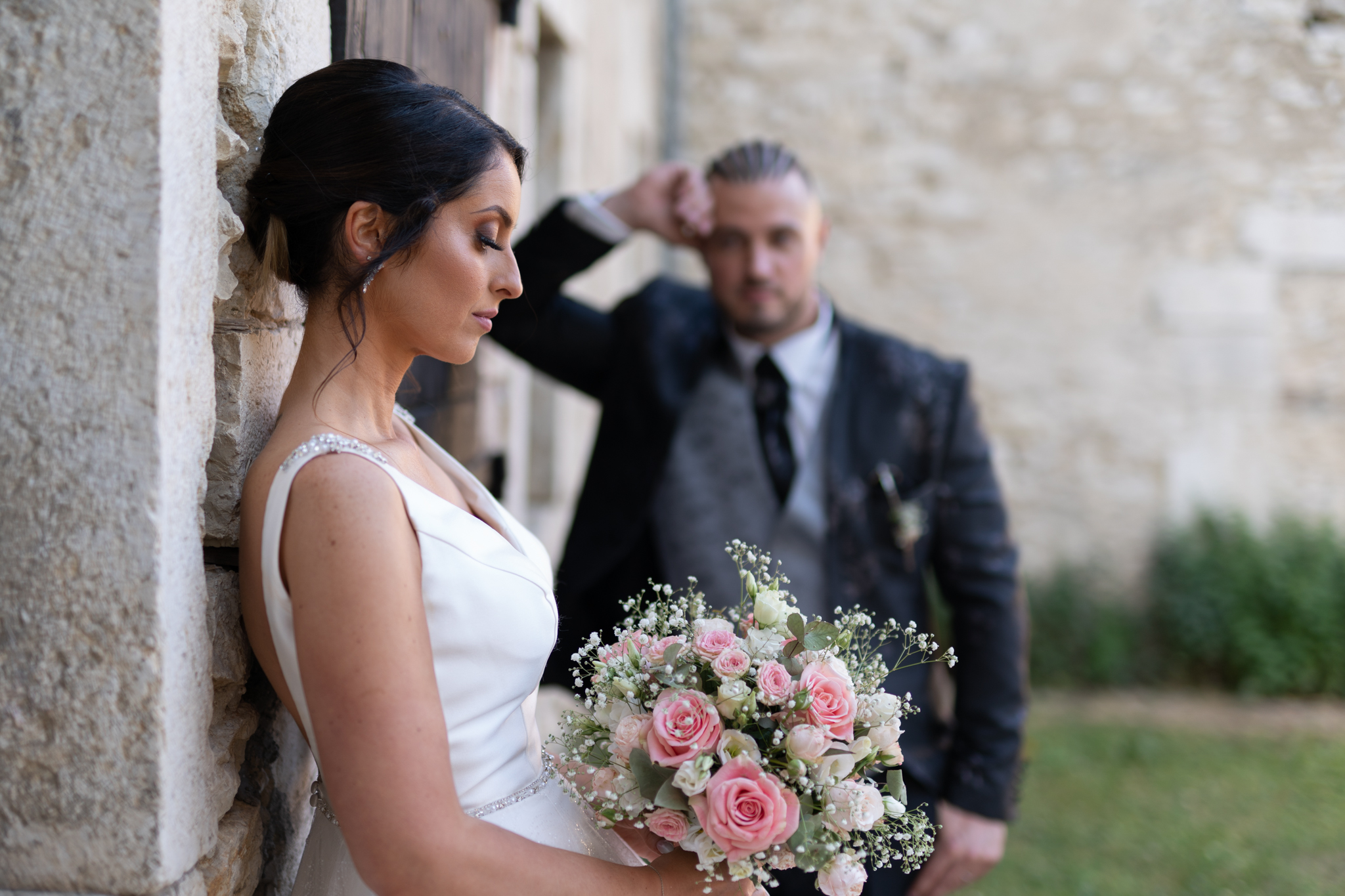 Romantisme couple de mariés photographie Alsace